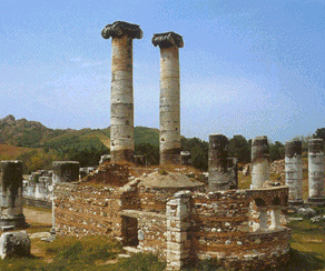기원전334년 알렉산더 대왕의 명으로 건축된 유적 아르테미스 신전
