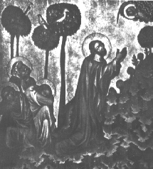 그림 : 감람산의 그리스도 :1350년경의 패널화로 크기는 85cm*95cm이며 프라하  국립 박물관에 소장되어 있다.